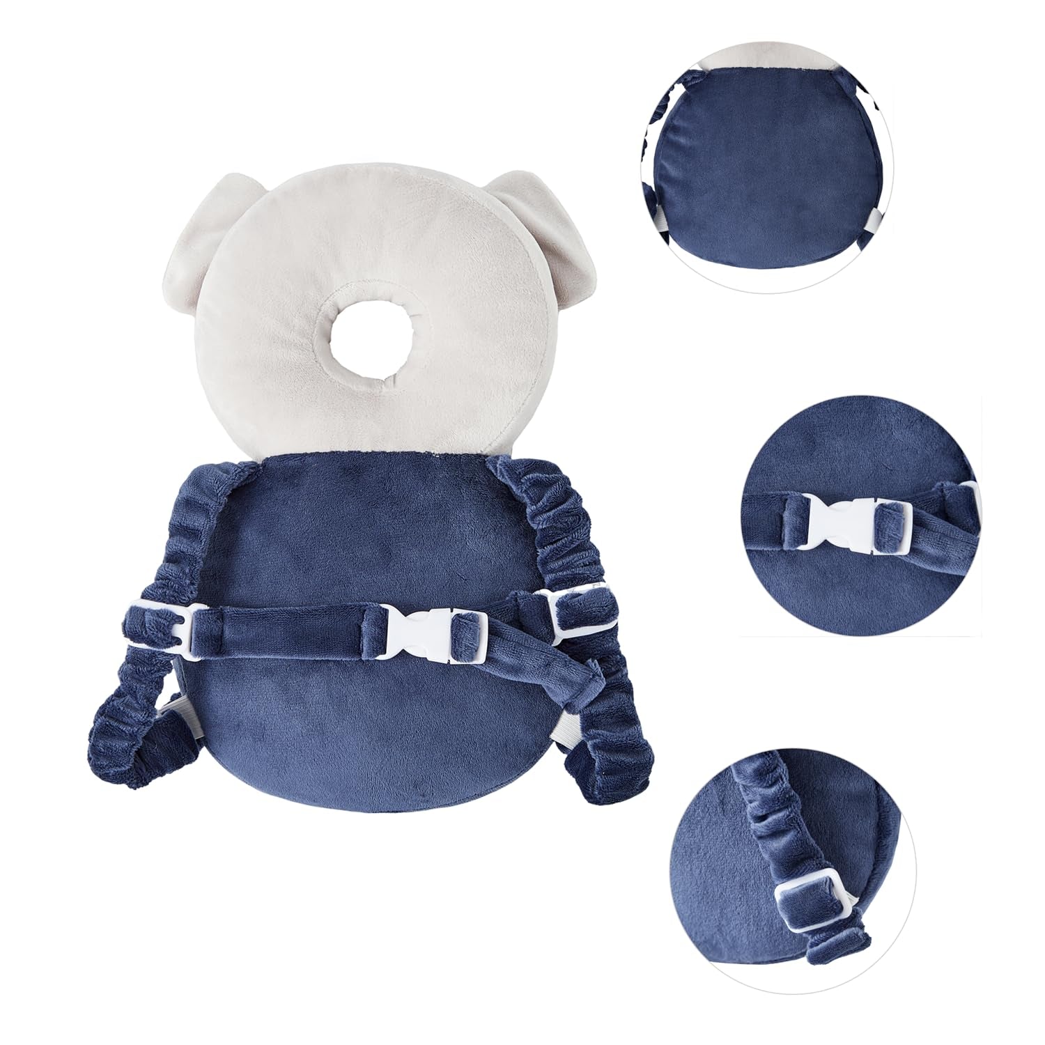 Baby Back Potection Toddler Safety Protector Cushion Pad Toddler Backpack for Crawling Walking Adjustable Toddlers Back Safety Pad for Boys and Girls(Elephant)
