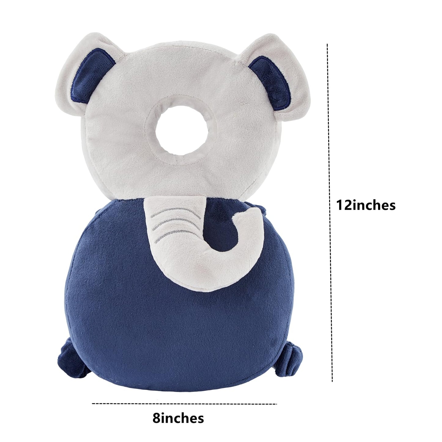Baby Back Potection Toddler Safety Protector Cushion Pad Toddler Backpack for Crawling Walking Adjustable Toddlers Back Safety Pad for Boys and Girls(Elephant)