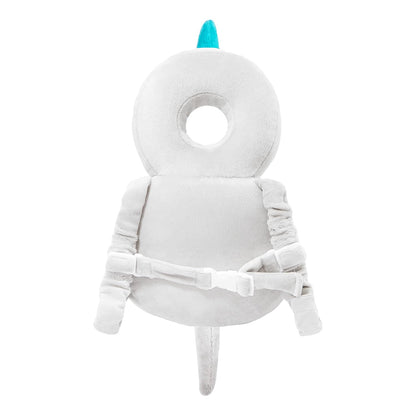 Baby Back Potection Toddler Safety Protector Cushion Pad Toddler Backpack for Crawling Walking Adjustable Toddlers Back Safety Pad for Boys and Girls(Grey Dinosaur)